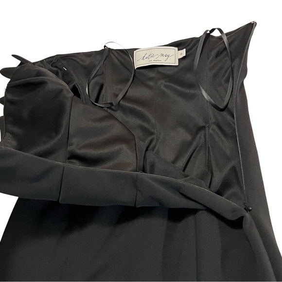 NWT Katie May Dignified Asymmetric Bustier Dress Black Small LBD Strapless mini - Picture 11 of 16
